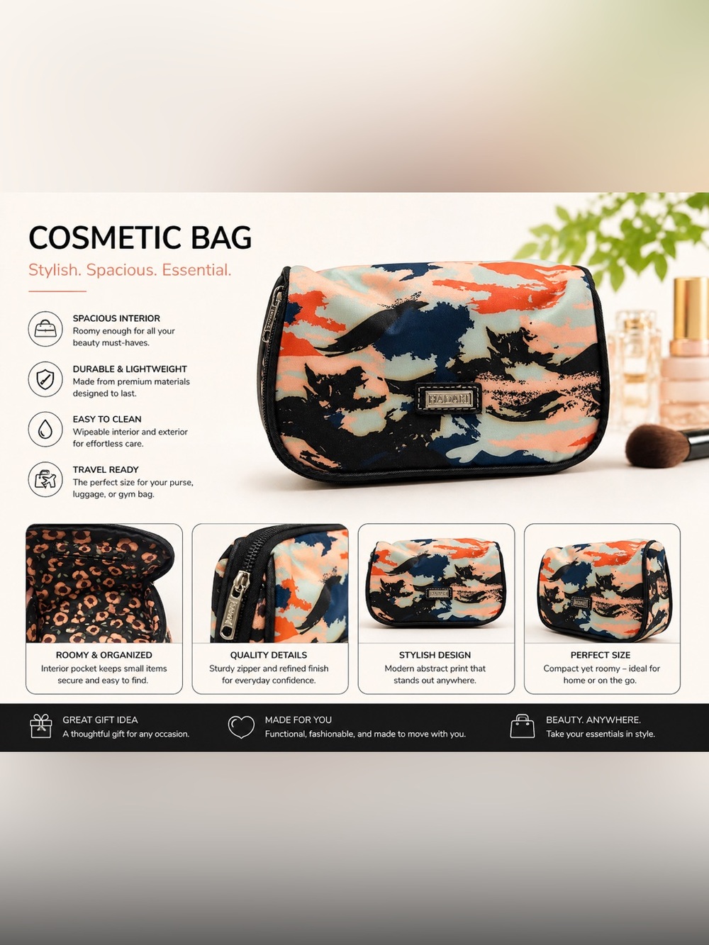 Multicolor Cosmetic Bag - Picture 11 of 11